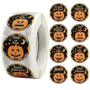 500 Halloween Pumpkin Stickers